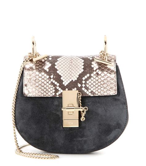 chloe black drew bag snake measurement|Up.